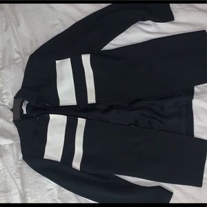 Super cute black and white striped coat